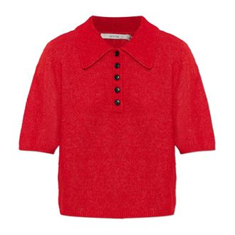 Gestuz Gzalpha Sweater - Dames - V-hals truien - Rood - L - Wol - Truien & Vesten
