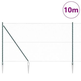 Berkfield Home Hexagon Fence Green 1.6x10 m Steel