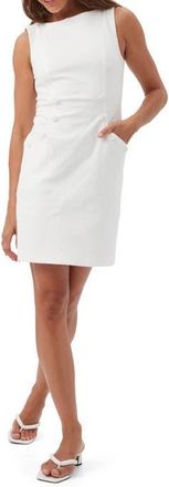 Trina Turk Mon Tresor Textured Cotton Sheath Dress in Whitewash at Nordstrom, Size 0