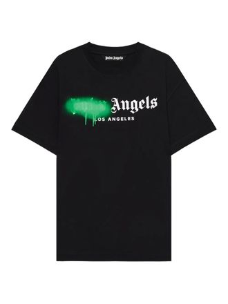 Palm Angels Spray City Los Angeles T-shirt met logo - Zwart