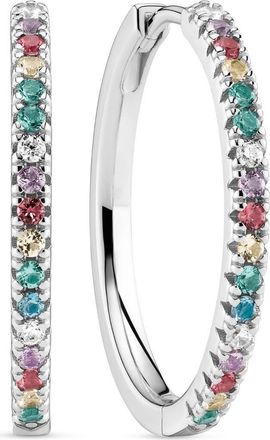 Sif Jakobs Jewellery Earring Ellera X-Grande in Sterling Silver/rainbow at Nordstrom, Size X-Large