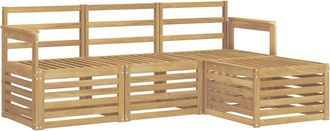 vidaXL Conjunto De Sof&aacute;s De Exterior 4 Uds. Blanco Vidaxl