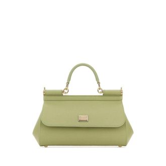 Dolce & Gabbana Dolce & Gabbana Pastel Green Leather Medium Sicily Handbag