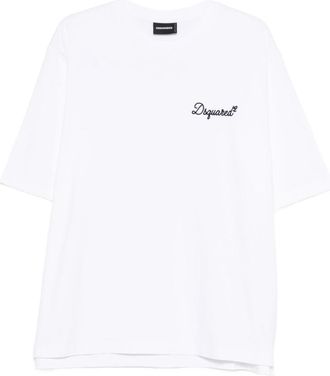 Dsquared2 White Cotton T-Shirt With Logo