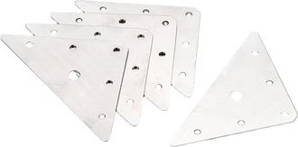 OEM 15 Placas De Montaje Triangulares (85x85 X 125 Mm), Accesorios De Esquina, Conectores De Servicio, Acero Galvanizado
