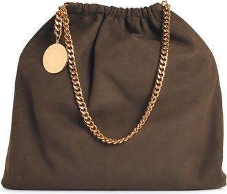 Stella McCartney Stella Mc Cartney Falabella Alter Suede Moka schoudertas met trekkoord