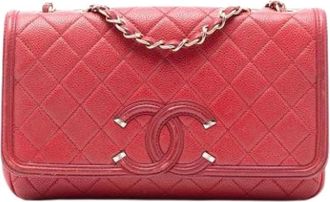 Chanel Pre-owned CC Filigree Flap - - Pre-owned - Donna - Rosso - ONE SIZE