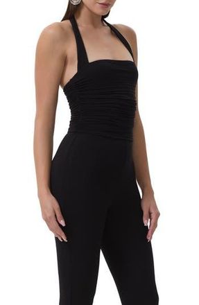 AFRM Aryana Knit Halter Top in Noir at Nordstrom Rack, Size X-Small