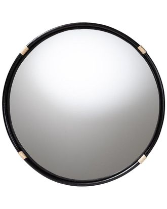 Baxton Studio Fenicia Round Rattan Wall Mirror