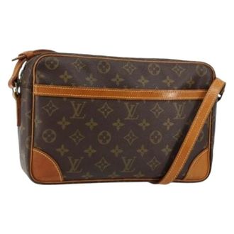 Louis Vuitton Pre-owned Cross Body Bags, female, Brown, Size: ONE SIZE Pre-owned Canvas Cross Body Bag
