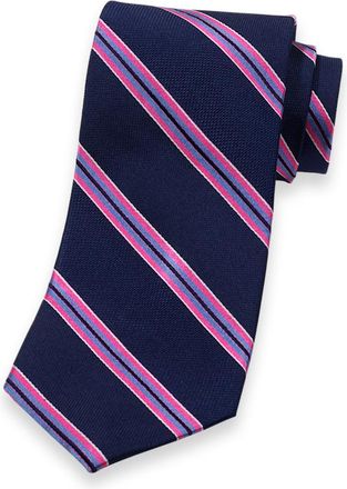 Paul Fredrick Stripe Woven Silk Tie
