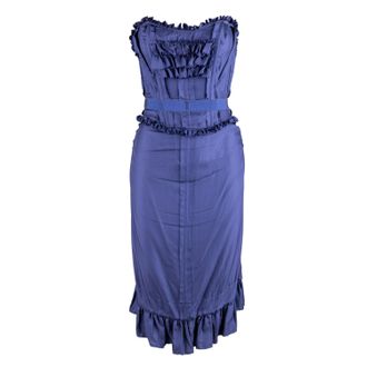 Moschino Moschino Gerimpeld Korset Jurk - 10s