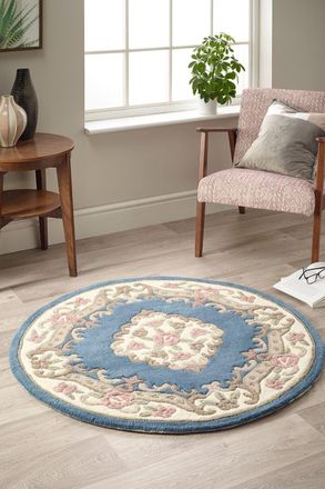 Origin Store Shensi Rug in Blue | Size: 120 cm diameter