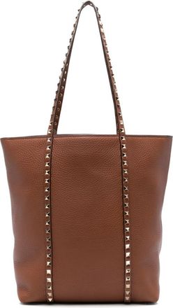 Valentino Garavani Brown Rockstud Tote Bag