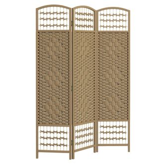 OEM Biombo Separador De Ambientes De 3 Paneles Plegable De Cuerda De Papel 120x170cm Decoraci&oacute;n Para Dormitorio Natural