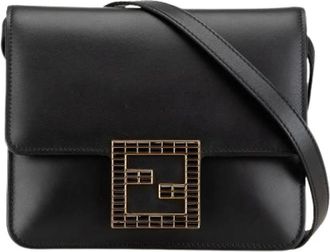 Fendi Pre-owned Fab Crossbody Bag - Dames - Vintage Schoudertas - Zwart - ONE Size - Leer - Vintage