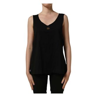 Dolce & Gabbana Dames, Tops, Zwart, Maat: S Katoen