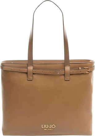 Liu Jo Tassen, Dames, Bruin, ONE Size, Leer, Tote Bag met Riemdetail