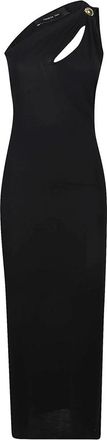 Federica Tosi Cut Out Jurk - Dames - Feestkleedjes - Zwart - M - Polyester - Kleedjes