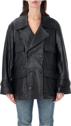 S.W.O.R.D 6.6.44 Chaqueta de Cuero 4 Bolsillos - Jackets - Mujer - Negro - S