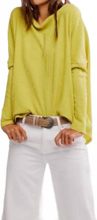 Free People Latte Blues Thermal Top In Acacia