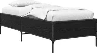 vidaXL Estructura De Cama Roble Negro 80 X 200 Cm Madera De Ingenier&iacute;a Vidaxl
