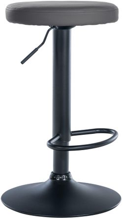 Clp Taburete De Bar Ponte Redondo En Polipiel Gris Negro