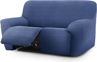 Eysa Funda de sofá relax extensible 3 plazas x 2 azul 200 - 260 cm