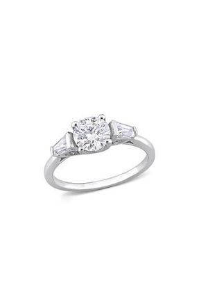 Delmar Dew Lab Grown Moissanite Tapered Ring in White at Nordstrom Rack, Size 9