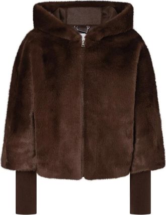 More & More Giacca in Finta Pelliccia - - Jackets - Donna - Marrone - 2XL