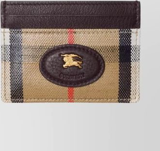 Burberry textured finish cardholder featuring contrast stitching