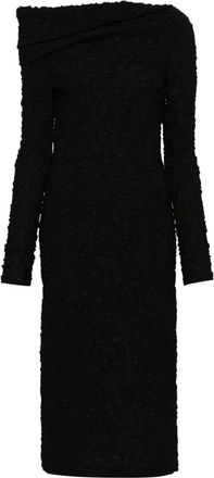 Givenchy off-shoulder maxi dress - women - Silk/Polyester/Polyamide/Elastane/Polyamide/Elastane - 40 - Black