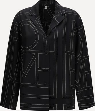 Toteme Camicia in seta con monogram all-over Woman 34