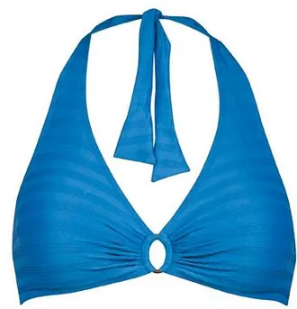 Lidea Linear Code Halter Bikini Top Bikini-Top f&uuml;r Damen | blau