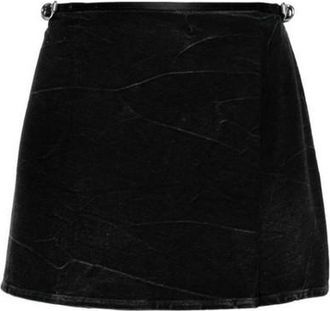 Givenchy Voyou Denim Mini Skirt Black, Brand Size 44 (US Size 10)