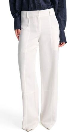 TWP Chrystie Street Wide Leg Linen Blend Utility Pants in White at Nordstrom Rack, Size 8
