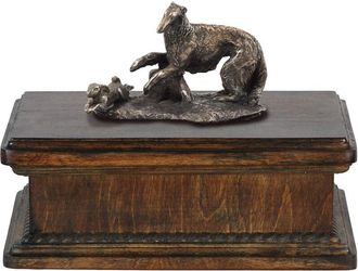OEM Galgo Ruso Borzoi, Borzoi, Barzoi: Urna Para Cenizas De Perro, Urna Cl&aacute;sica Con Estatuilla, Urna Elegante Con Perro De Art-dog