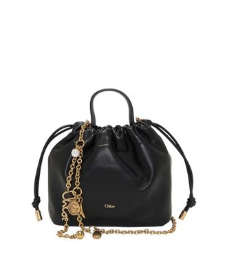 Chlo&eacute; Black Drawstring Mini Shoulder Bag