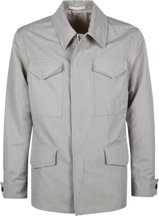Eleventy Sahariana Jacket - Heren - Zomerjassen - Groen - M - Katoen - Jassen