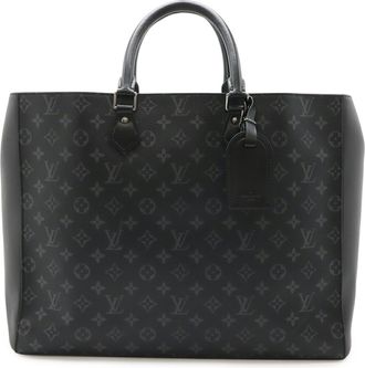 Louis Vuitton Black Gray Monogram Eclipse Pvc Coated Canvas Leather Handbag Pouch Tote Bag (Pre-Owned)
