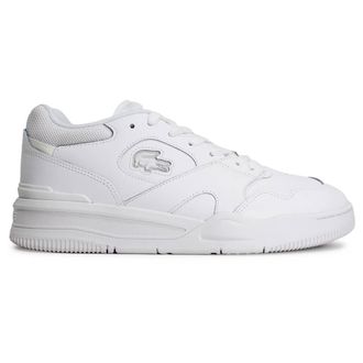 Lacoste Lineshot Leather Mens Comfort Trainers - White White - Size:UK 10