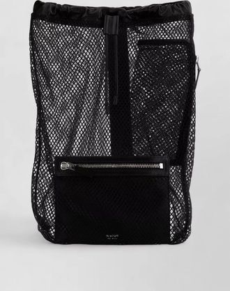 Tom Ford mesh backpack featuring practical front zip pocket