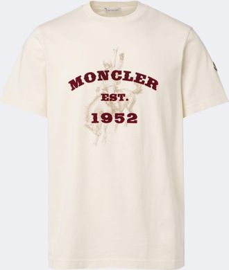 Moncler T-shirt in jersey di cotone con stampa