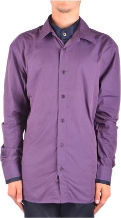 Dirk Bikkembergs Overhemd - Heren - Casual Overhemden - Paars - 2XL - Overhemden