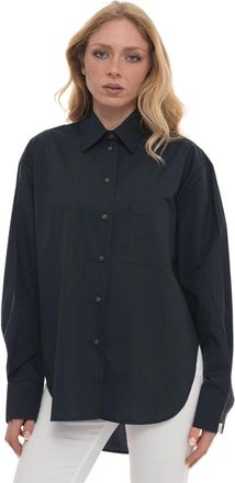Peuterey Buller CO 01 Lange blouse - Dames - Overhemden - Blauw - M - Katoen - Overhemden