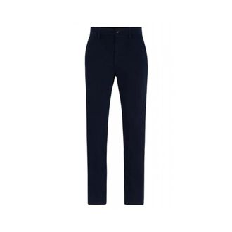 HUGO BOSS Heren, Broeken, Blauw, Maat: W35 Katoen
