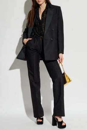 Etro Creased Trousers, Womens, Black