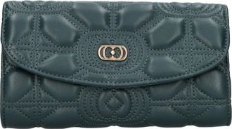 La Carrie Portemonnees Groen - Dames - Portefeuilles - Groen - ONE Size - Leer - Accessoires