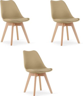 OEM Silla Mark - Beige Oscuro / Patas Naturales X 3