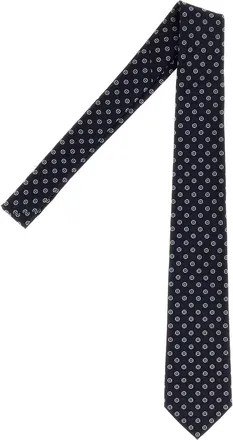 Saint Laurent Carreaux Necktie - Navy